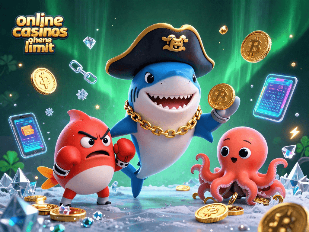Engage in online casinos ohne limit with our 3D casino-themed illustration featuring vibrant characters.