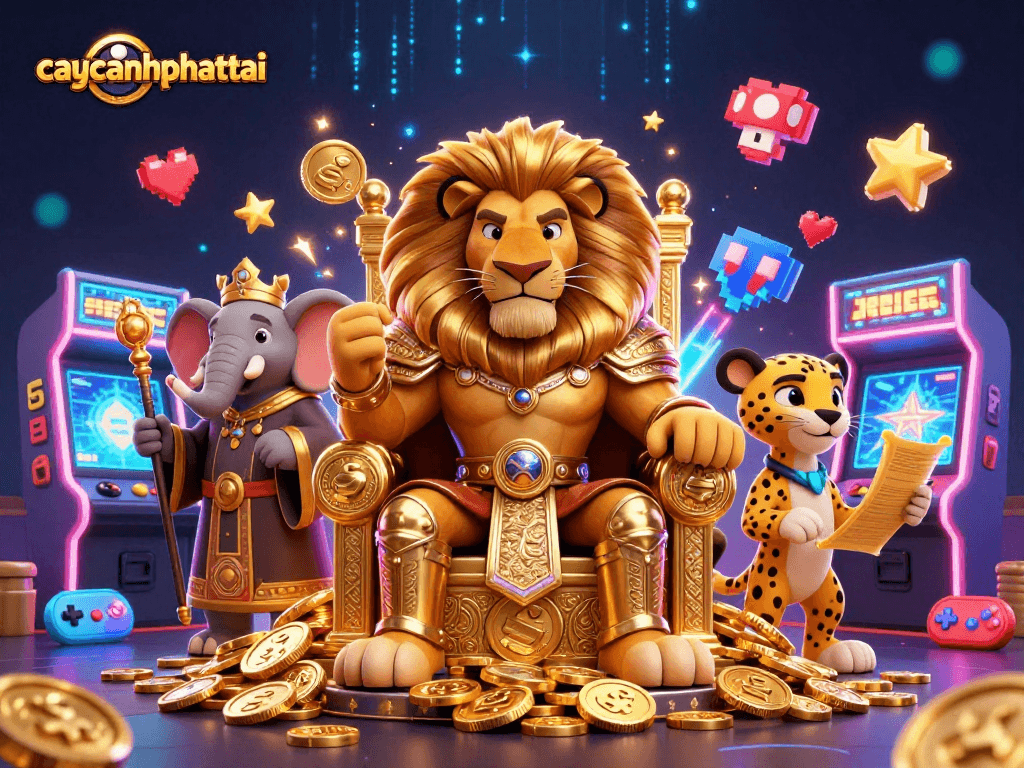 Engage with exciting features of caycanhphattai in a vibrant 3D casino scene.