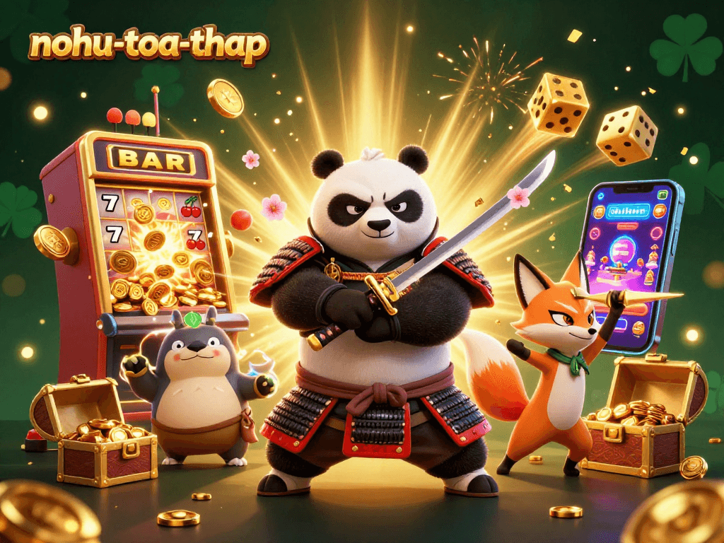 Join the adventure at nohu-toa-thap with a thrilling jackpot explosion and colorful characters.