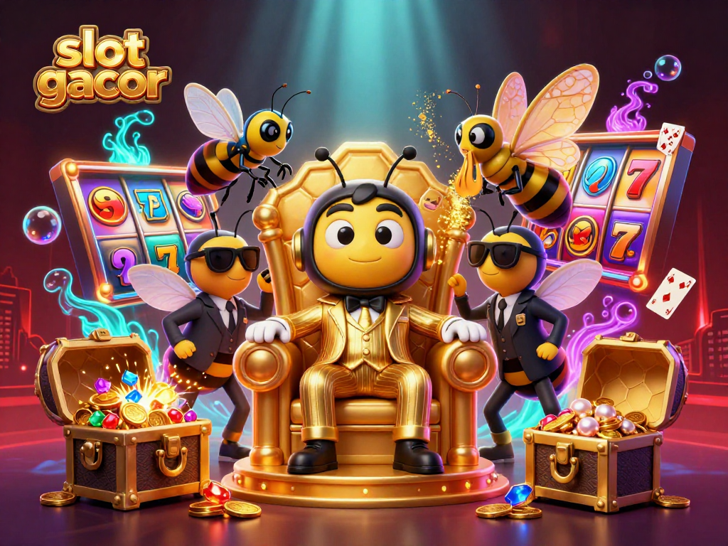 Experience thrilling gameplay with slot gacor featuring a vibrant 3D casino scene filled with action.