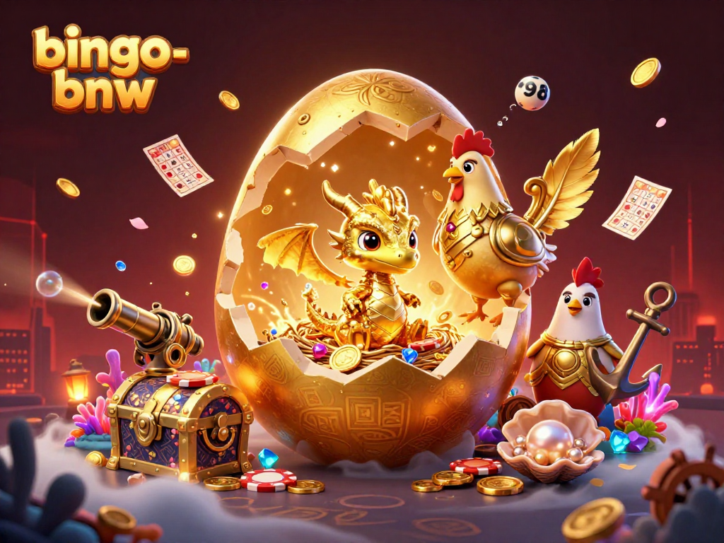 Experience the thrill of bingo-bnw with a captivating scene featuring shimmering treasures and dynamic gameplay elements.