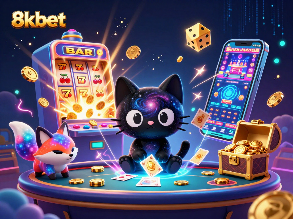 Experience thrilling wins with 8kbet's cosmic casino adventure, blending fun characters and game elements.