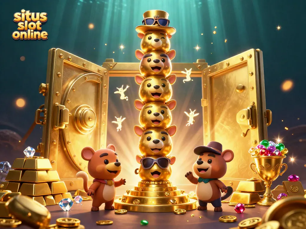 Menggali keseruan di situs slot online dengan totem emas dan harta berkilau.