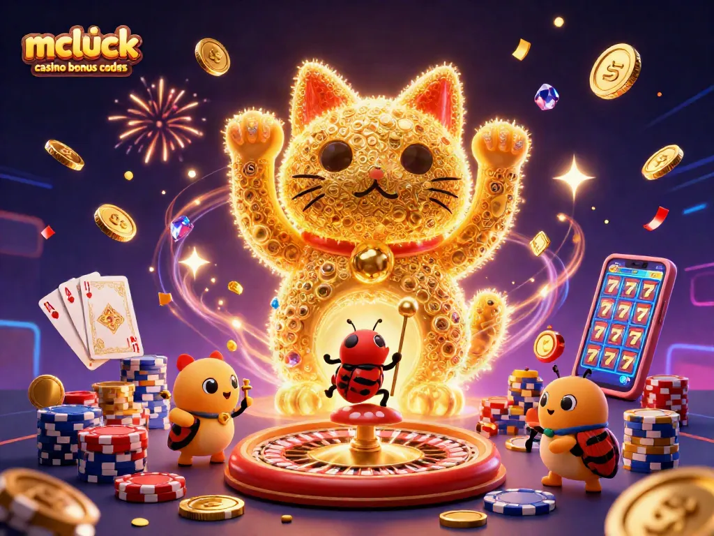 Engage with mcluck casino bonus codes in this vibrant, dynamic casino illustration.
