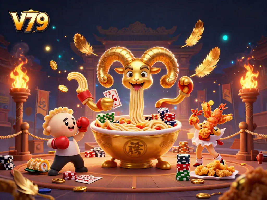 V79 brings excitement with giant ramen bowl dealers and vibrant casino action