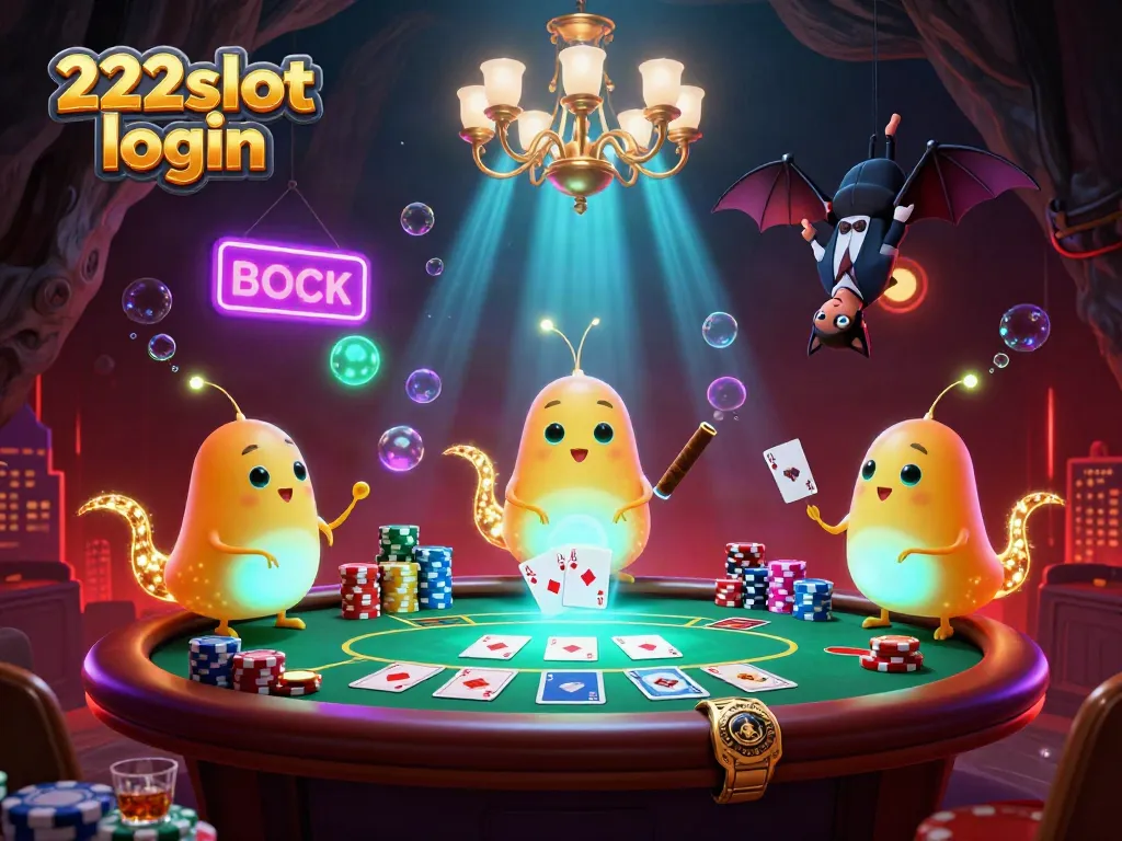 Permainan slot semakin seru di 222slot login, dengan kasino bercahaya penuh warna dan dealer yang unik.