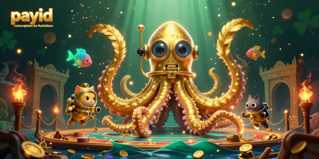 Engage with the best payid casino options for Australians in a vibrant casino-themed fantasy.