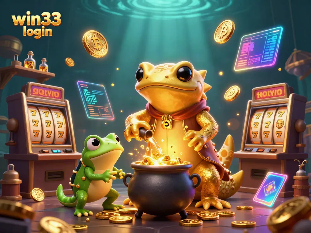 Engage in thrilling gameplay with win33 login as cartoon alchemists transform base metals into gold coins.