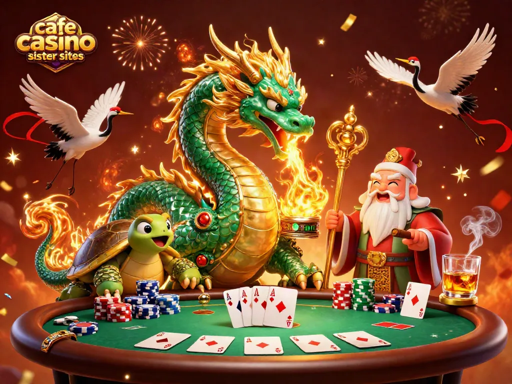 Engage with top cafe casino sister sites while exploring vibrant poker scenes and mythical symbols.