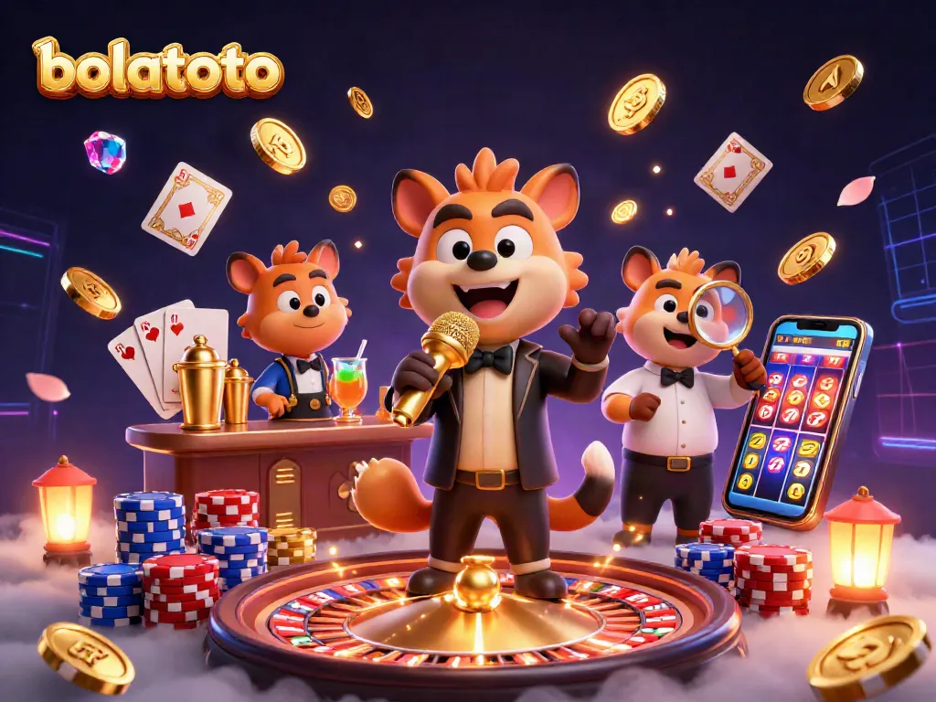Win at bolatoto with hyena characters in a colorful casino scene full of action.
