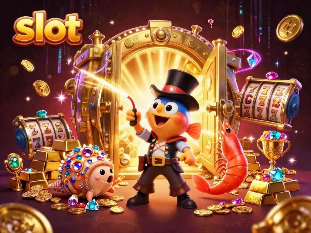 Catch exciting slot jackpots with this vibrant illustration of a lucky deep-sea anglerfish!