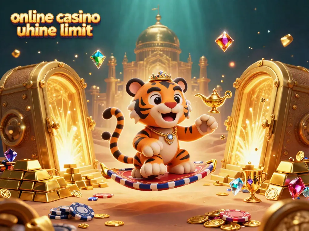 Experience the excitement of an online casino ohne limit in this vibrant 3D illustration.