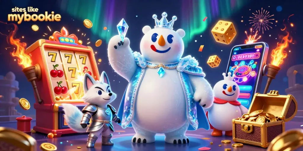Win big with sites like mybookie featuring dazzling slot machines and energetic characters.