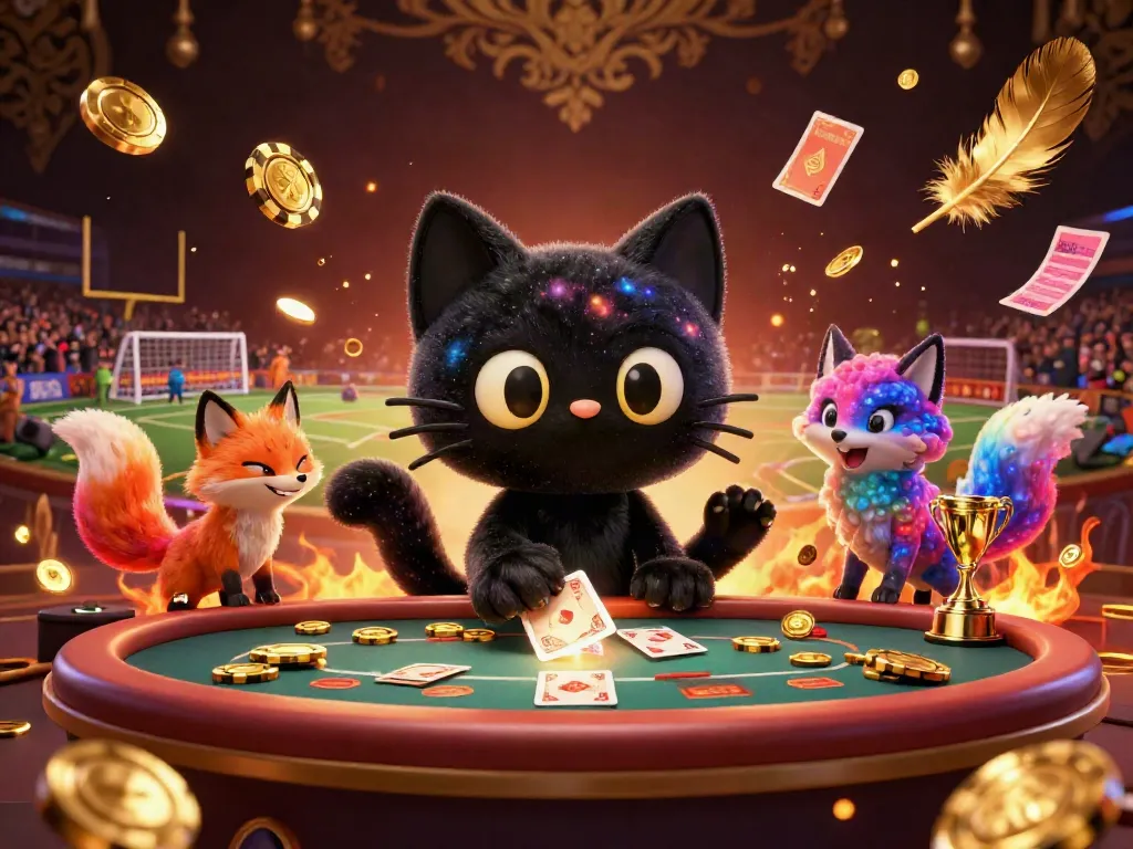 Engage with hướng dẫn kèo bóng đá through a dynamic scene of sports betting excitement with colorful characters and elements.
