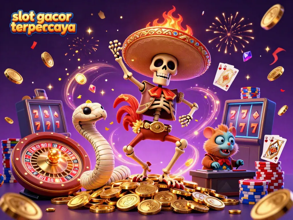 Menangkan hadiah di slot gacor terpercaya dengan dadu berkilauan dan karakter ceria dalam suasana yang meriah.