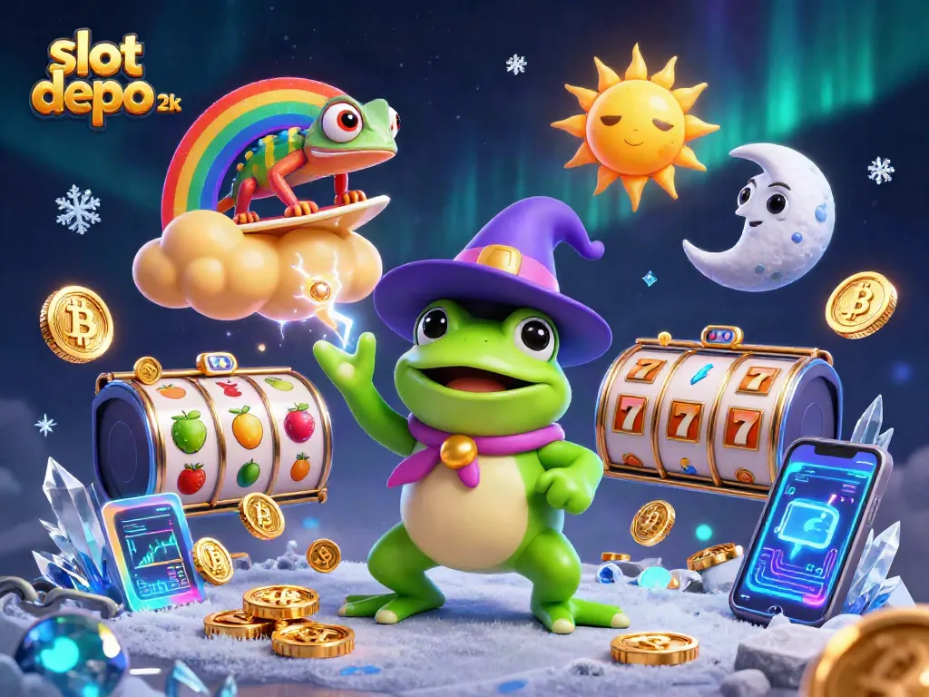 Engage with thrilling slot depo 2k action featuring vibrant 3D characters and casino symbols.