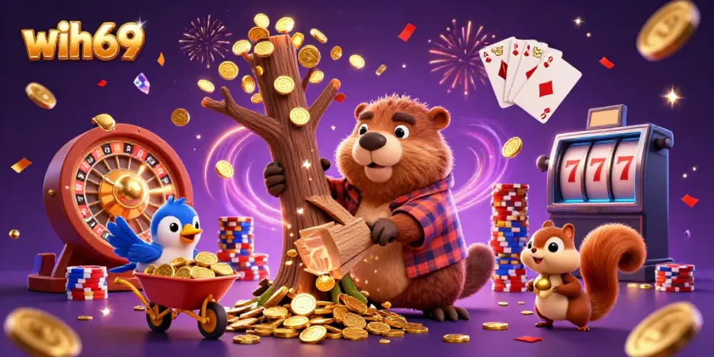 WIH69 mempersembahkan beaver pemotong pohon yang menghasilkan koin emas sebagai pengalaman permainan yang menarik.